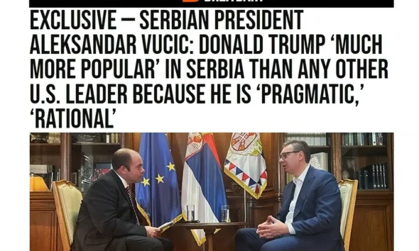 Vučić a Breitbartnak azt mondta, hogy a szerbek emlékeznek még arra, hogy Bill Clinton idején NATO-gépek jelentek meg Belgrád felett. Nem meglepő tehát, hogy a Clinton név nem feltétlenül vált ki könnyes nosztalgiát arrafelé
