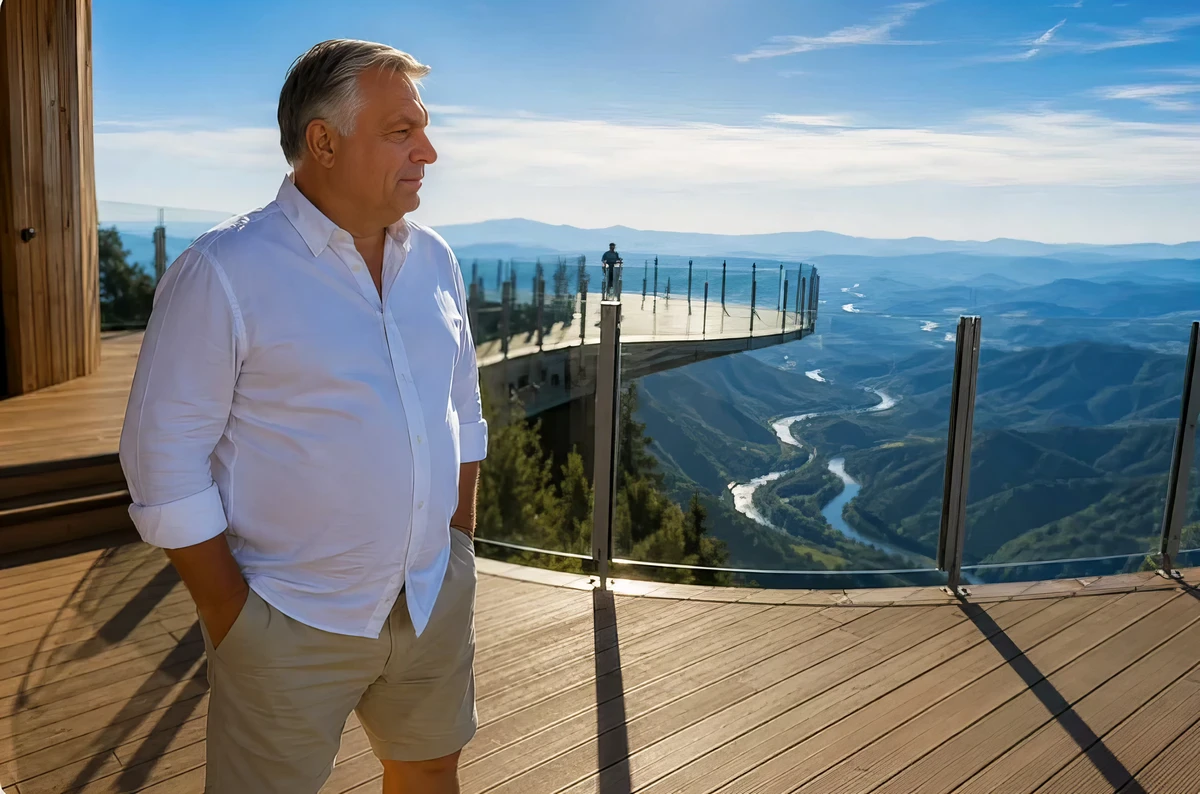 A volt magyar miniszterelnök is járt a Kablar Skywalk üvegkilátőn, igaz ő nem eljegyzés céljából (Forrás: Instagram, Glas zapadne Srbije)